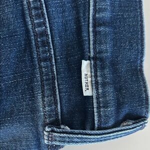 MOTHER Indigo Blue Denim Jeans with White Brand Tag